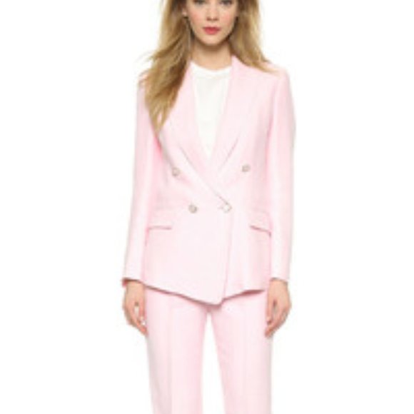 Temperley London Oscar Double Breasted Pink Blazer sz 4 - Picture 2 of 12